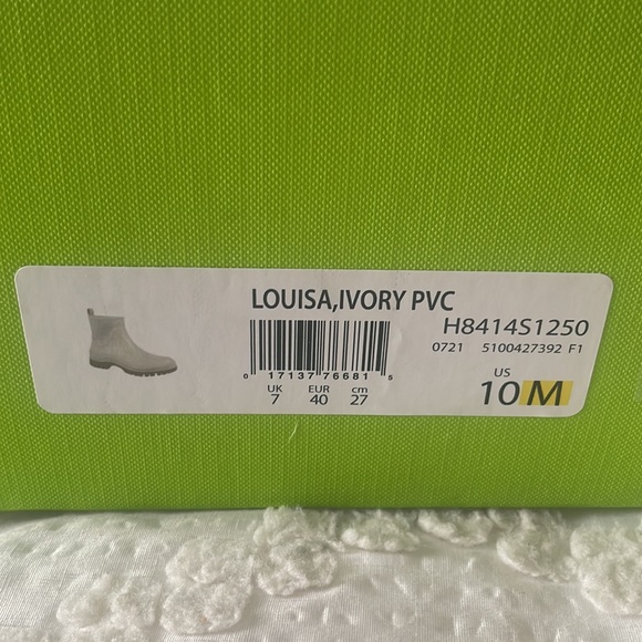 ✨NEW!✨Sam Edelman Louisa Modern Ivory Rubber/Neoprene Rain Boots - Picture 6 of 8
